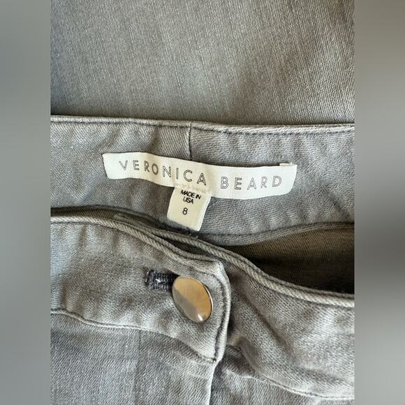 Veronica Beard Cassi Low Rise Crop Flare Grey Pants Jeans Women’s 8 - Picture 5 of 7